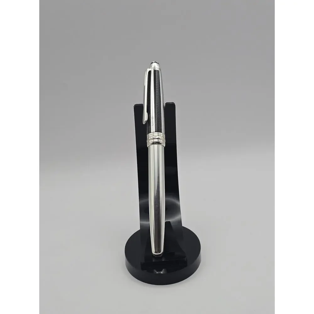 Montblanc 144 Solitaire Silver Fibre Guilloché AG925 Fountain Pen — Fine — Box
